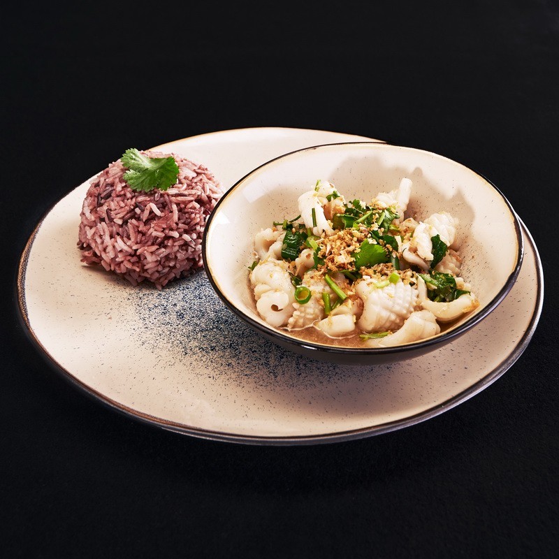 Calamars sautés ail coriandre